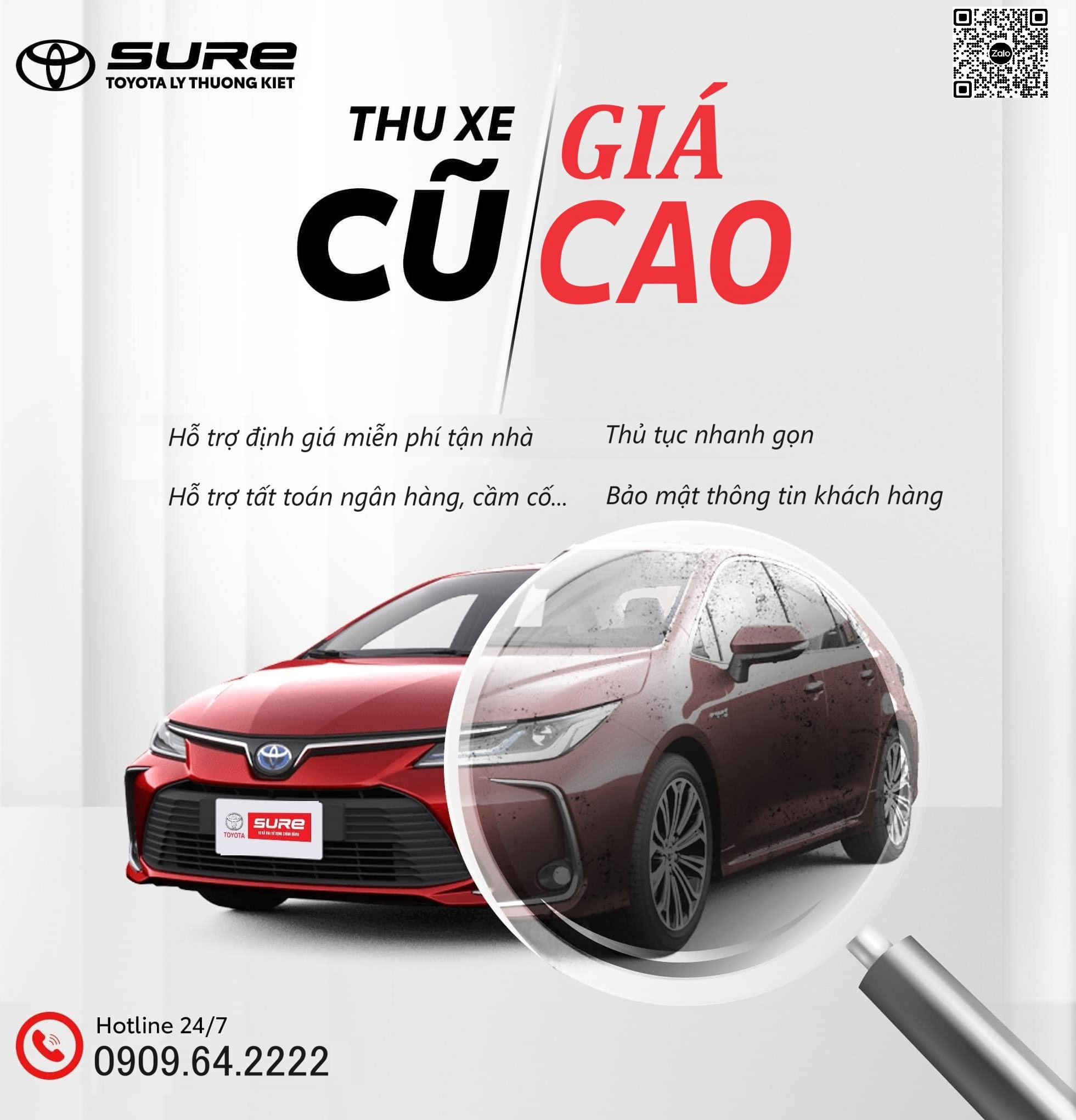 Thu xe cũ giá cao - Toyota Lý Thường Kiệt